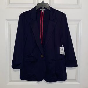 NWT Charlotte Russe 3/4 Sleeve Dress Blazer Navy Blue size L